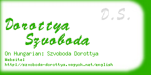 dorottya szvoboda business card